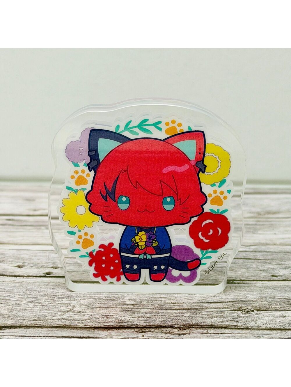 A3 Korotto with CAT Illustration Acrylic Figure Block Red Small Japan US Seller